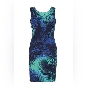 Danny & Nicole Elegant Sleeveless Twill Knee Length Dress v neck